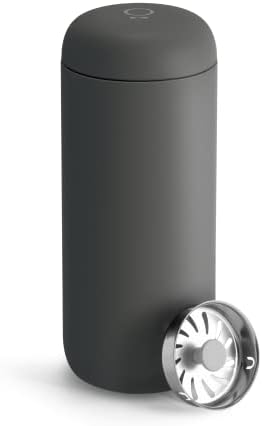 Fellow 16 oz Carter Move Travel Mug - Vacuum-Insulated Stainless Steel Travel Coffee Mug - Coffee Tumbler with Ceramic Interior and Splash Guard - Slate Grey by Unknown