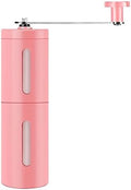 Coffee Accessories Stainless Steel Coffee Grinder, Mini Hand Manual Handmade Coffee Bean Burr Grinders Mill Kitchen Tool Ceramic Core Grinder Household Office (Color : Pink) by Unknown