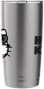 Hello Kitty Nerd Glasses Black Stainless Steel Insulated Tumbler - Image 2