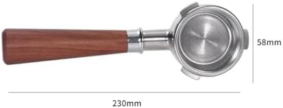 58mm 3 Ears Bottomless Coffee Portafilter With 2 Basket(18g),Compatible For Hibrew, H7/h7a /h10a Coffee Machine，Precise Adaptation(HIBREW Red wood) - Image 2