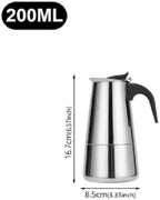 Moka Pot Stovetop Espresso Maker 50-600ml Italian Coffee Machine Aluminum - Image 2
