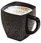 zappy 240 Ct Square 2 Oz Mini Coffee Espresso Cups Cappuccino Cups Mugs Small Dessert Shot Glasses Party Wedding Cups Disposable Plastic Mug (Black) - Image 3