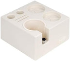 IKAPE ABS Espresso Knock Box, 7-in-1 Coffee Tool Organizer Storage Station for 51,54,58MM Tamper, Distributor, Portafilter & Puck Screen Espresso Accessories(White) by IKAPE