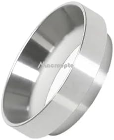 51/53/58mm Espresso Coffee Dosing Ring Coffee Filter Replacement Ring Espresso with 2 Cup 1 Cup Basket Needle Dosing Funnel 54mm(Silver,51MM) by Unknown