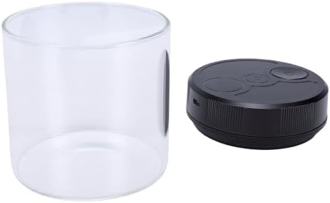ZJchao Automatic Vacuum Coffee Canister 700ml Borosilicate Glass Airtight Container with Pump for Freshness fit Storage of Beans Tea Sugar Clear Modern Design - Image 3