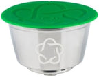 Upgraded Refillable Coffee Capsule Reusable Stainless Steel Filter Cup Cofee Machine Crema Maker(Army green) - Image 3