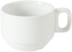 Gibson Home Gracious Dining 7-Ounce Cappuccino Cups Set of 4, Stackable Coffee Cups with 4 Saucers, Metal Stand, Coffee Mugs for Latte, Café, Mocha, Tea - Image 7