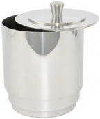 Compact Stainless Steel Canister, High Profile Stainless Steel Raw Material Pot, Dimensions 14cm Diameter X 18cm Height, Modern Minimalist Style by Unknown