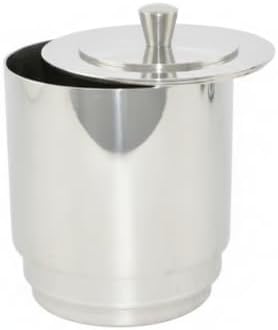 Compact Stainless Steel Canister, High Profile Stainless Steel Raw Material Pot, Dimensions 14cm Diameter X 18cm Height, Modern Minimalist Style by Unknown