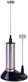 Milk Frother Handheld Foam Maker for Lattes - Whisk Drink Mixer for Coffee, Mini Foamer for Cappuccino, Frappe, Matcha, Hot Chocolate by Unknown