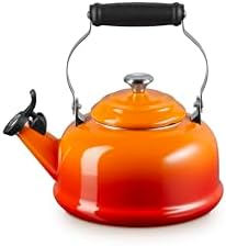 Le Creuset Enamel On Steel Whistling Tea Kettle, 1.7 qt., Flame - Image 2
