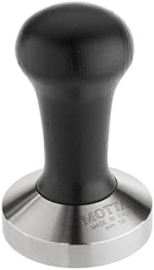 Motta 8100/B Professional Flat Base Coffee Tamper, 58mm, Black Handle by MetallurgicaMottta