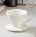 SODEF V60 02 Dripper Ceramic Coffee Brewing Equipment for Pour Over Coffee 660 ml Capacity White by Unknown