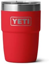 YETI Rambler 8 oz Insulated Coffee Mug with Lid - Stackable Double-Wall Vacuum Insulated Coffee Cup - DuraSip Ceramic Lining - Barista-Friendly Design - Stainless Steel - Dishwasher Safe by YETI