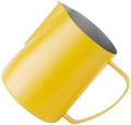 milk frothing pitcher Milk Jug 350/600ML Stainless Steel Frothing Pitcher Pull Flower Cup Coffee Frother Latte Art Foam Tool Coffeware for kitchen(350ml,Yellow) by Unknown