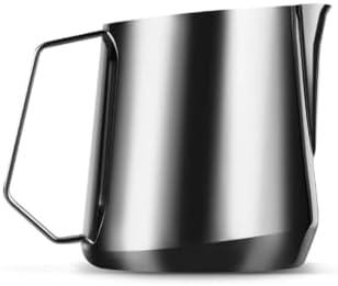 Milk Frother Jug 600ml Milk Frothing Pitcher Steaming Pitchers for Coffee Art Coffee Accessories(600ml,Glossy) by Unknown