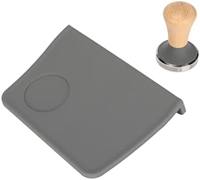 LiebeWH Coffee Tamp Mat Silicone Tamping Pad with Beech Tamper Food Grade - Image 4