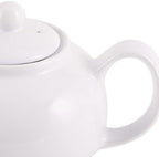 RSVP International Stoneware Teapot Collection, Microwave and Dishwasher Safe, 42 oz, White - Image 2