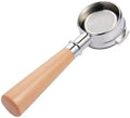 58mm Bottomless Coffee Portafilter,Compatible For La Marzocco，2-ear Steel Modified Solid Wood Handle Filter Barista Tool(Style a) by Unknown