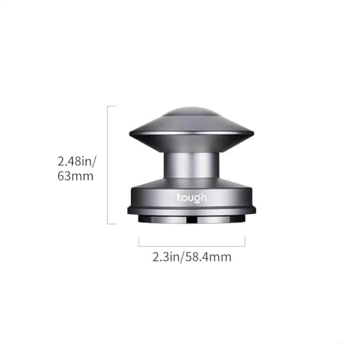 Watchget 58.5mm Espresso Coffee Tamper Flat Base UFO Design Silver - Image 2