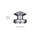 Watchget 58.5mm Espresso Coffee Tamper Flat Base UFO Design Silver - Image 2