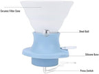EVGATSAUTO Ceramic Coffee Dripper, Heat Proof Portable Immersion Style Manual Brew Maker with Silicone Base for Home Office Pour Over Coffee (Blue) - Image 5