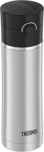 Thermos Sipp 16-Ounce Leak Proof Drink Bottle with Tea Infuser, Black, Stainless Steel - Image 2