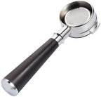 58mm Bottomless Coffee Portafilter,Compatible For La Marzocco，2-ear Steel Modified Solid Wood Handle Filter Barista Tool(Style d) by Unknown