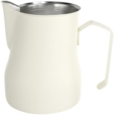 350/500ml Stainless Steel Milk Frothing Pitcher Coffee Barista Frother Pitcher Espresso Steaming Frother Latte Cup Milk Jug(White 500ml) by Unknown