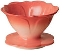 Hand Brewed Coffee Filter Cup Ceramic Drip Spiral Household Conical Pot Dripper(Red) by Unknown