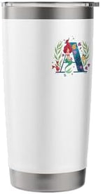 Disney Princess Alphabet Monogram Mermaid Letter A for Ariel Stainless Steel Insulated Tumbler - Image 3