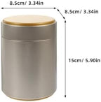 6pcs Large Airtight Tea Tin Canisters with Lid, round Metal Food Storage Containers for Loose Leaf Tea, Kitchen Pantry Sealed Jars for Coffee and Sugar - Image 2