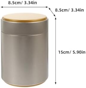 6pcs Large Airtight Tea Tin Canisters with Lid, round Metal Food Storage Containers for Loose Leaf Tea, Kitchen Pantry Sealed Jars for Coffee and Sugar - Image 2