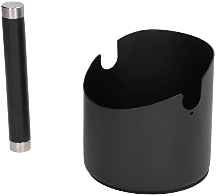 Stainless Steel Coffee Grounds Bucket with Rubber Base, Coffee Knock Box for Espresso Machines, Compact Dump Bin for Home, Cafes, Restaurants and Bars (Black large size (FC-05-2)) - Image 6