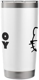 Hello Kitty Nerd Glasses Black Stainless Steel Insulated Tumbler - Image 4