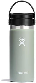 Hydro Flask Water Bottle - Insulated Stainless Steel - Wide Mouth Flex Sip Lid, Non Spill, Leakproof and Refillable in 16 Oz Agave by Unknown