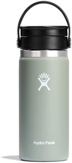Hydro Flask Water Bottle - Insulated Stainless Steel - Wide Mouth Flex Sip Lid, Non Spill, Leakproof and Refillable in 16 Oz Agave by Unknown