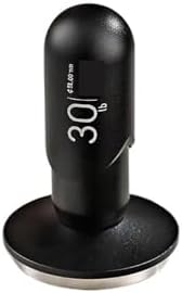 Coffee Tamper Constant Pressure Stainless Steel Coffee Powder Press 51mm/58mm Espresso Distribution Tool With Calibrated Spring(58mm blck) by Unknown