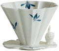 Hand-painted Butterfly Orchid Coffee Cone Shape Drip Hand Brewing Filter Funnel Cup Dripper Pour Over Barista Mugs(8.8x6.8cm) by Unknown