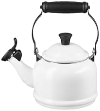 Le Creuset Demi Kettle (1.25 qt.) and 2 Mugs (14 oz. each), White/Black - Image 2