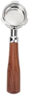 54mm Coffee Bottomless Portafilter Wooden Handle Coffee Filter,Compatible For Breville,880/870/850 Eusable Coffee Extraction Accessories(Type 5) by Unknown