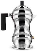 Alessi MDL02/1 B "Pulcina" Stove Top Espresso 1 Cup Coffee Maker in Aluminum Casting Handle And Knob in Pa, Black by Alessi