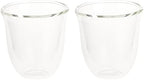 De'Longhi Stainless Steel Milk Frothing Pitcher, 12 ounce (350 ml), Barista Tool, Frother Jug, 12 oz & DeLonghi Double Walled Thermo Espresso Glasses, Set of 2, Regular, Clear - Image 5