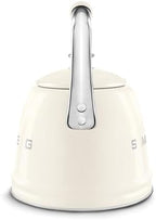 SMEG Stovetop Whistling Kettle – 50s Retro Style, 2.3 Liter (10 Cup / 2.4 Quart) Stainless Steel Tea Kettle with Iconic Design & Whistle – Premium Kitchen Statement Piece-Cream - Image 3