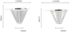 cold brew coffee filter 4/8pcs Stainless Steel Coffee Filter Over Portable Reusable Small And Light Compact Cone Dripper Hot Water(8pcs,Small) - Image 2
