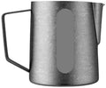 Milk Frothing Pitcher Steamer Cup Big Capacity Foam Jug Steaming Latte Tools Coffee Accessories(400ml,Silver Spot) by Unknown