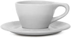 notNeutral LINO Porcelain Cup & Saucer (Cappuccino, Light Gray, 2) by notNeutral
