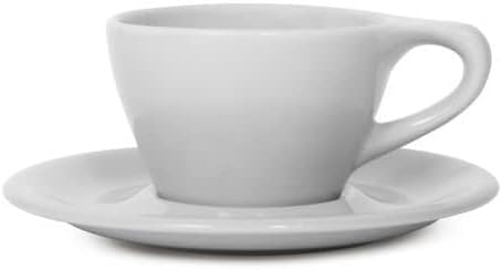 notNeutral LINO Porcelain Cup & Saucer (Cappuccino, Light Gray, 2) by notNeutral