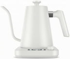 Electric Kettle Gooseneck Kettle With Long Spout Temperature Control Kettle With Digital Display And Rotary Knob 304 Stainless Steel Rapid Heating suitable for pour over coffee use, White by Unknown