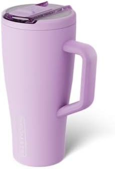 BrüMate Era Flip 30oz Tumbler with 100% Leakproof Covered Straw Lid | Hygienic Covered Straw | Insulated Stainless Steel Water Bottle with Handle | Cup Holder Friendly | BPA-Free (Lavender) - Image 2